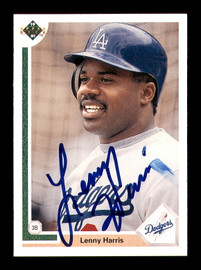 Lenny Harris Autographed 1991 Upper Deck Card #239 Los Angeles Dodgers SKU #184130