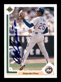 Alejandro Pena Autographed 1991 Upper Deck Card #388 Los Angeles Dodgers SKU #184131