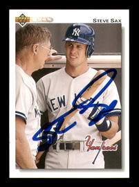 Steve Sax Autographed 1992 Upper Deck Card #358 New York Yankees SKU #184193