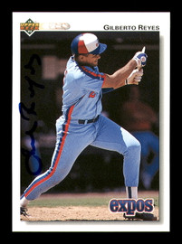 Gilberto Reyes Autographed 1992 Upper Deck Card #230 Montreal Expos SKU #184209