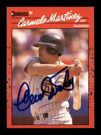 Carmelo Martinez Autographed 1990 Donruss Card #482 San Diego Padres SKU #184457