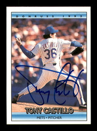 Tony Castillo Autographed 1992 Donruss Card #739 New York Mets SKU #184589