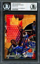 Dennis Rodman Autographed 1992-93 Skybox Card #312 Detroit Pistons Beckett BAS #12518323