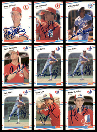 1988 Fleer Baseball Autographed Cards Lot Of 64 SKU #185537