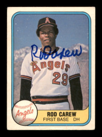 Rod Carew Autographed 1981 Fleer Card #268 California Angels SKU #186567