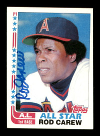 Rod Carew Autographed 1982 Topps All Star Card #547 California Angels SKU #186598