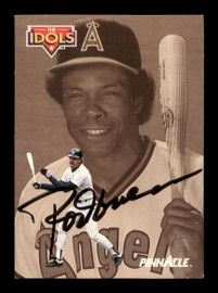 Rod Carew Autographed 1992 Pinnacle Card #584 California Angels SKU #186746