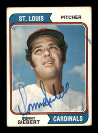 Sonny Siebert Autographed 1974 Topps Card #548 St. Louis Cardinals SKU #187770