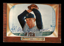 Marv Grissom Autographed 1955 Bowman Card #123 New York Giants SKU #187882