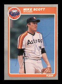Mike Scott Autographed 1985 Fleer Card #361 Houston Astros SKU #187937