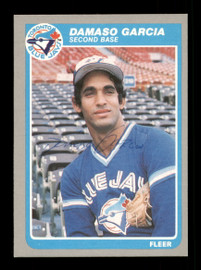 Damaso Garcia Autographed 1985 Fleer Card #104 Toronto Blue Jays SKU #187966