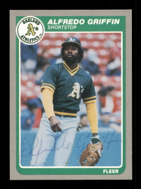 Alfredo Griffin Autographed 1985 Fleer Update Card #U-47 Oakland A's SKU #187982