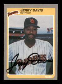 Jerry Davis Autographed 1985 Fleer Update Card #U-34 San Diego Padres SKU #187987