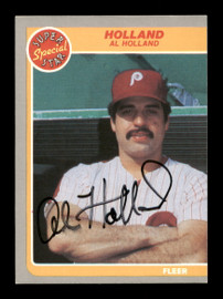 Al Holland Autographed 1985 Fleer Card #637 Philadelphia Phillies SKU #188014