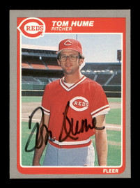Tom Hume Autographed 1985 Fleer Card #538 Cincinnati Reds SKU #188018