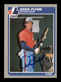 Doug Flynn Autographed 1985 Fleer Card #397 Montreal Expos SKU #188021
