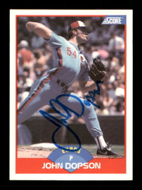 John Dopson Autographed 1989 Score Card #466 Montreal Expos SKU #188259