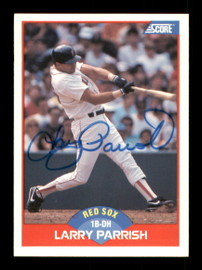 Larry Parrish Autographed 1989 Score Card #495 Boston Red Sox SKU #188262