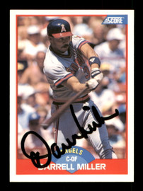 Darrell Miller Autographed 1989 Score Card #499 California Angels SKU #188264