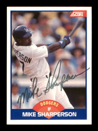 Mike Sharperson Autographed 1989 Score Card #602 Los Angeles Dodgers SKU #188275