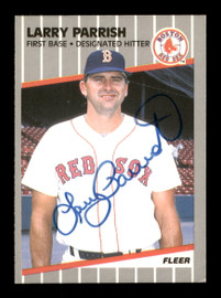 Larry Parrish Autographed 1989 Fleer Card #94 Boston Red Sox SKU #188286