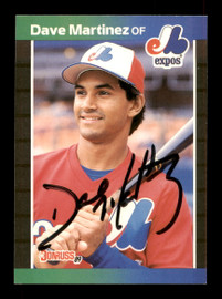 Dave Martinez Autographed 1989 Donruss Card #102 Montreal Expos SKU #188324
