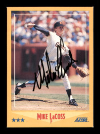 Mike LaCoss Autographed 1988 Score Card #465 San Francisco Giants SKU #188417