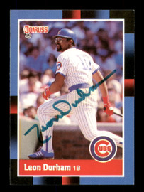 Leon Durham Autographed 1988 Donruss Card #191 Chicago Cubs SKU #188499