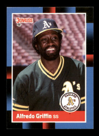 Alfredo Griffin Autographed 1988 Donruss Card #226 Oakland A's SKU #188505