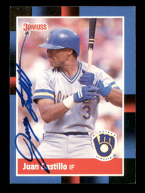 Juan Castillo Autographed 1988 Donruss Card #363 Milwaukee Brewers SKU #188519