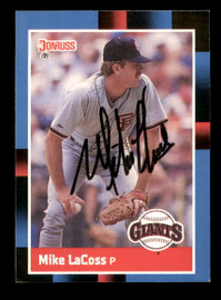 Mike LaCoss Autographed 1988 Donruss Card #436 San Francisco Giants SKU #188521