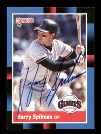 Harry Spilman Autographed 1988 Donruss Card #607 San Francisco Giants SKU #188534