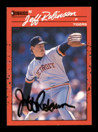 Jeff Robinson Autographed 1990 Donruss Card #417 Detroit Tigers SKU #188579