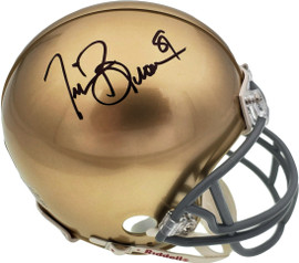 Tim Brown Autographed Notre Dame Fighting Irish Mini Helmet Beckett BAS Stock #189388