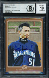 Ichiro Suzuki Autographed 2010 Topps 206 Bronze Card #52
