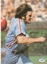 Pete Rose Autographed Magazine Page Photo Cincinnati Reds PSA/DNA #S39127