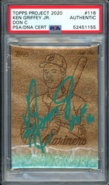 Ken Griffey Jr. Autographed Topps Project 2020 Don C Card #116 Seattle Mariners "HOF 16" #1/1 PSA/DNA #52451155
