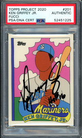 Ken Griffey Jr. Autographed Topps Project 2020 Fucci Card #201 Seattle Mariners "HOF 16" #1/1 PSA/DNA #52451225