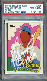 Ken Griffey Jr. Autographed Topps Project 2020 Fucci Card #201 Seattle Mariners "1989" #1/1 PSA/DNA #52451229