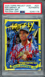 Ken Griffey Jr. Autographed Topps Project 2020 Gregory Siff Card #231 Seattle Mariners "HOF 16" #1/1 PSA/DNA #52451178