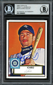 Ichiro Suzuki Autographed 2006 Topps '52 Card #DF4 Seattle Mariners Beckett BAS #12668693