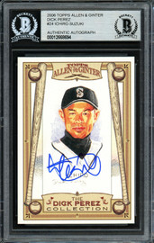 Ichiro Suzuki Autographed 2006 Topps Allen & Ginter Card #24 Seattle Mariners Beckett BAS #12668694