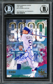 Ichiro Suzuki Autographed 2020 Panini Diamond Kings 3000 Card #3000-15 Seattle Mariners Beckett BAS #12668078