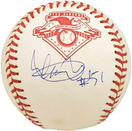 Ichiro Suzuki Autographed Official MLB 100 Seasons Baseball Seattle Mariners "#51" IS Holo SKU #192290