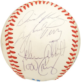1983 Seattle Mariners Autographed Official AL Baseball With 26 Total Signatures Including Gaylord Perry SKU #192471
