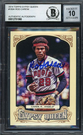 Rod Carew Autographed 2014 Topps Gypsy Queen Card #189 California Angels Auto Grade Gem Mint 10 Beckett BAS #12751966