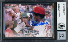 Rod Carew Autographed 1991 Bowman Card #2 Minnesota Twins Auto Grade Gem  Mint 10 Beckett BAS Stock #192692