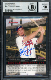 Chipper Jones Autographed 1999 Upper Deck HoloGRFX Card #L9 Atlanta Braves  Beckett BAS #12750469 - Mill Creek Sports