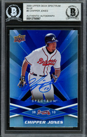 Chipper Jones Autographed 1991 Upper Deck Card #55 Atlanta Braves Beckett  BAS Stock #195014 - Mill Creek Sports