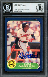 Rickey Henderson Autographed 1980 Topps Rookie Card #482 Oakland A's  Beckett BAS #15786377 - Mill Creek Sports